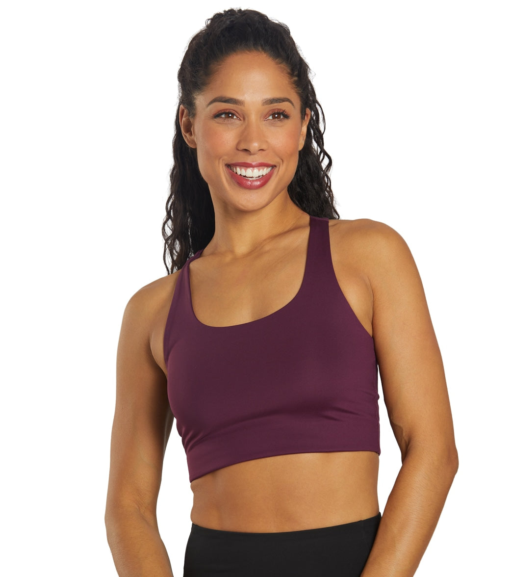 Girlfriend Collective Paloma Bra - Plum - Spandex