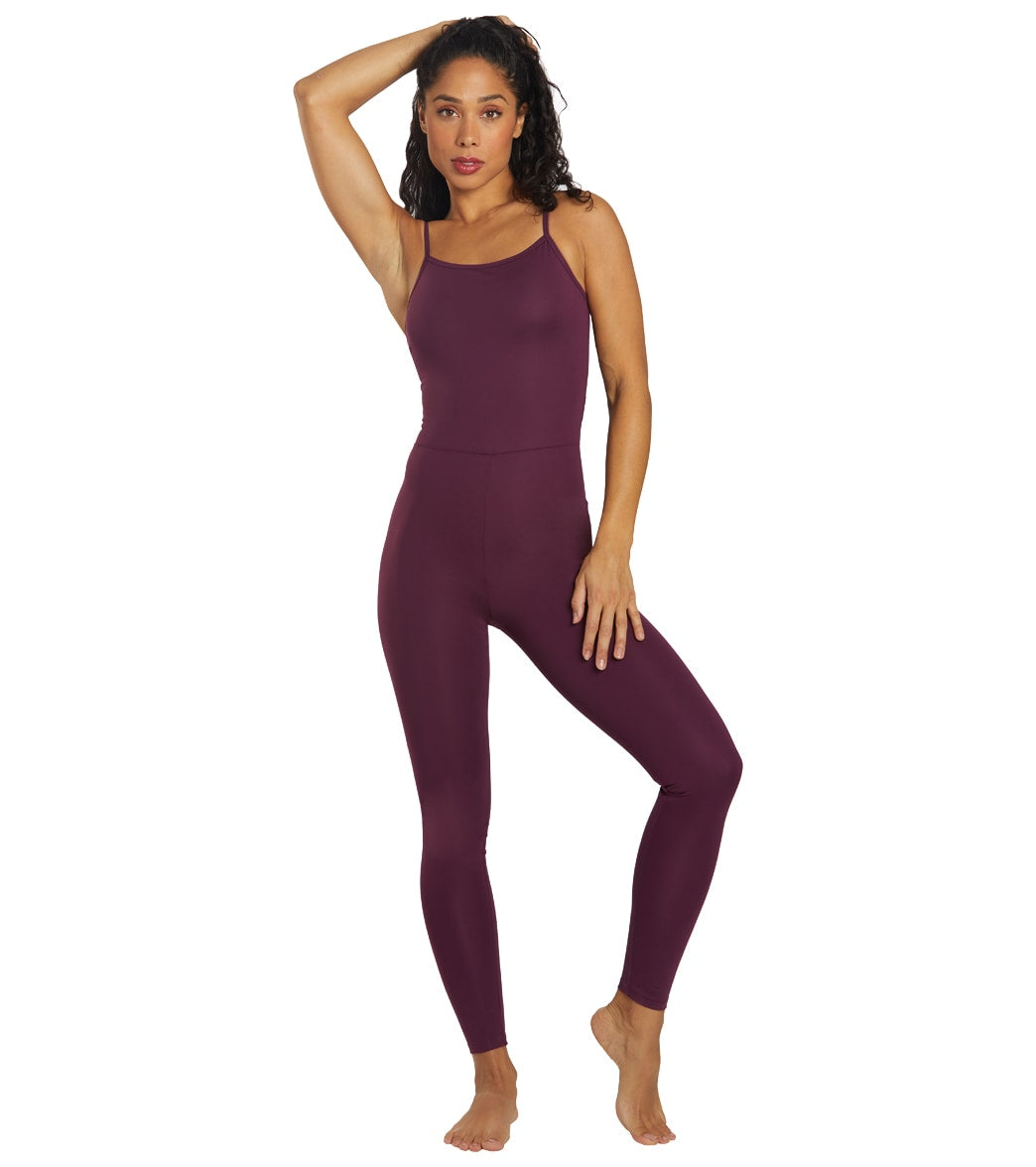 Girlfriend Collective The Unitard - Plum - Spandex Moisture Wicking