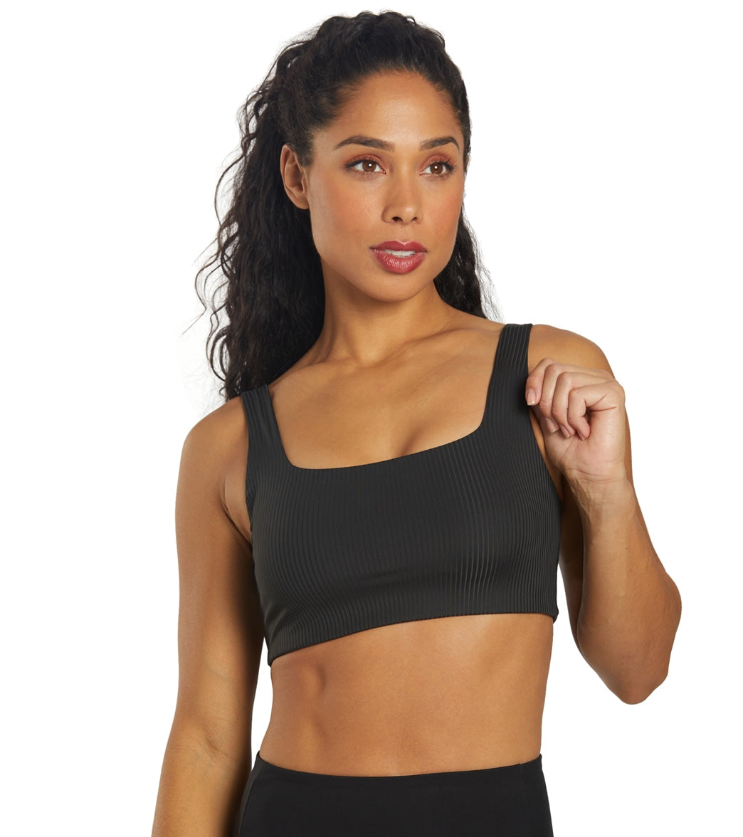 Girlfriend Collective RIB Tommy Bra - Black - Spandex