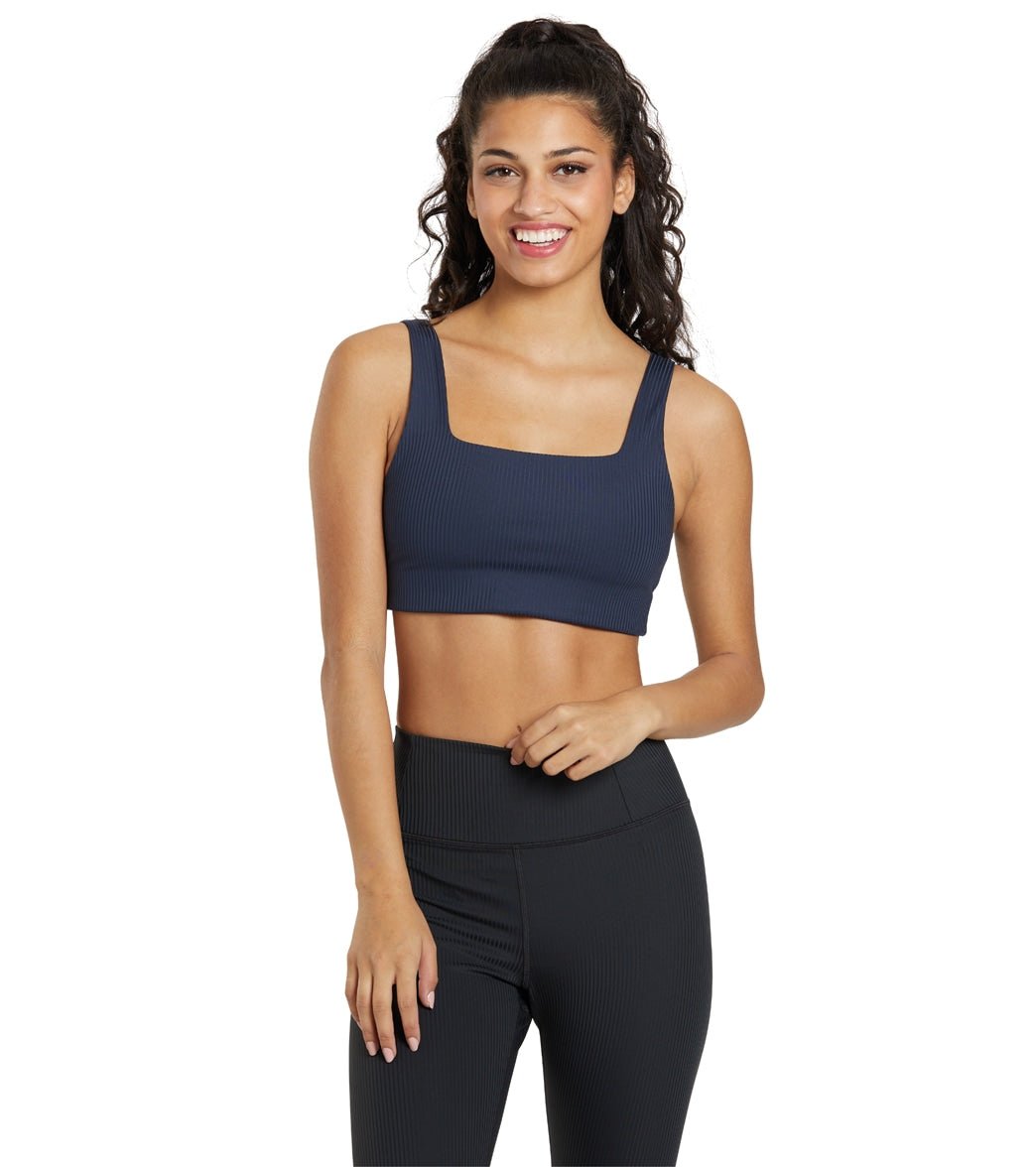 Girlfriend Collective RIB Tommy Bra - Midnight - Spandex