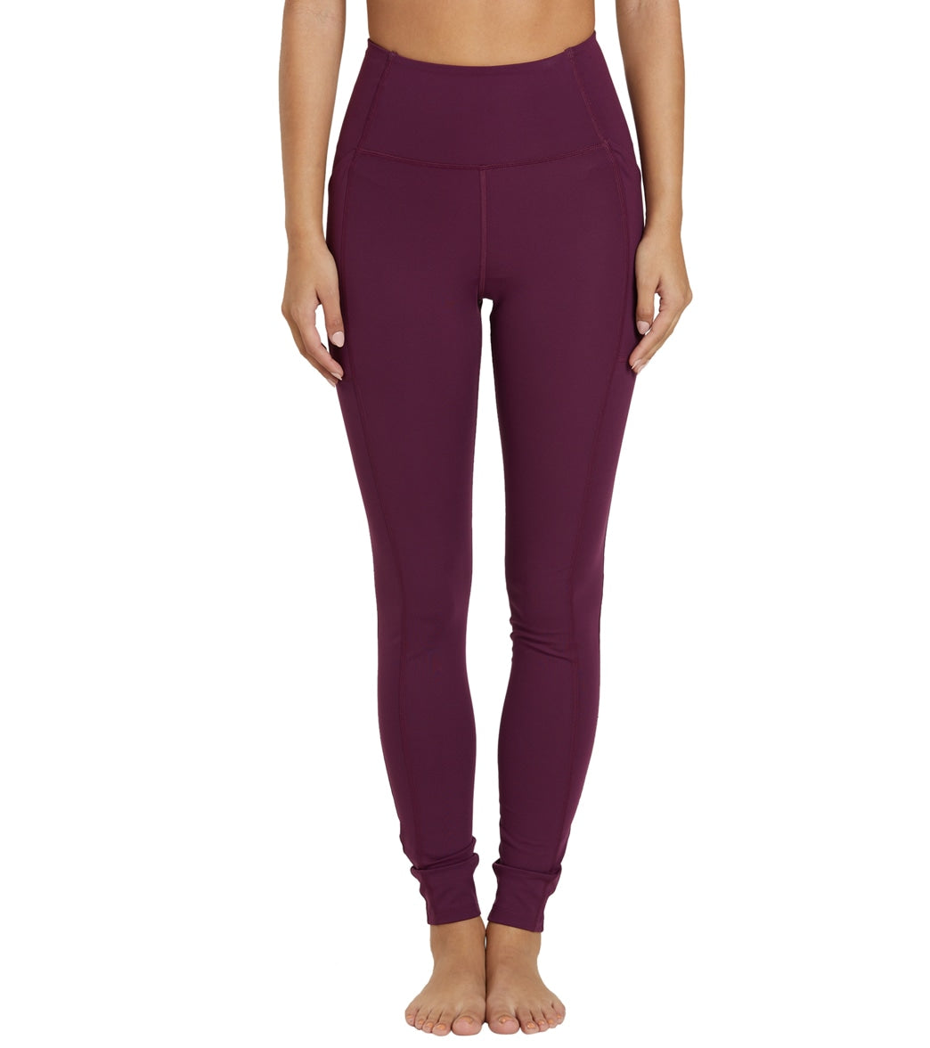 Girlfriend Collective Full Length High Rise Pocket Legging 28.5-inch - Plum - Spandex