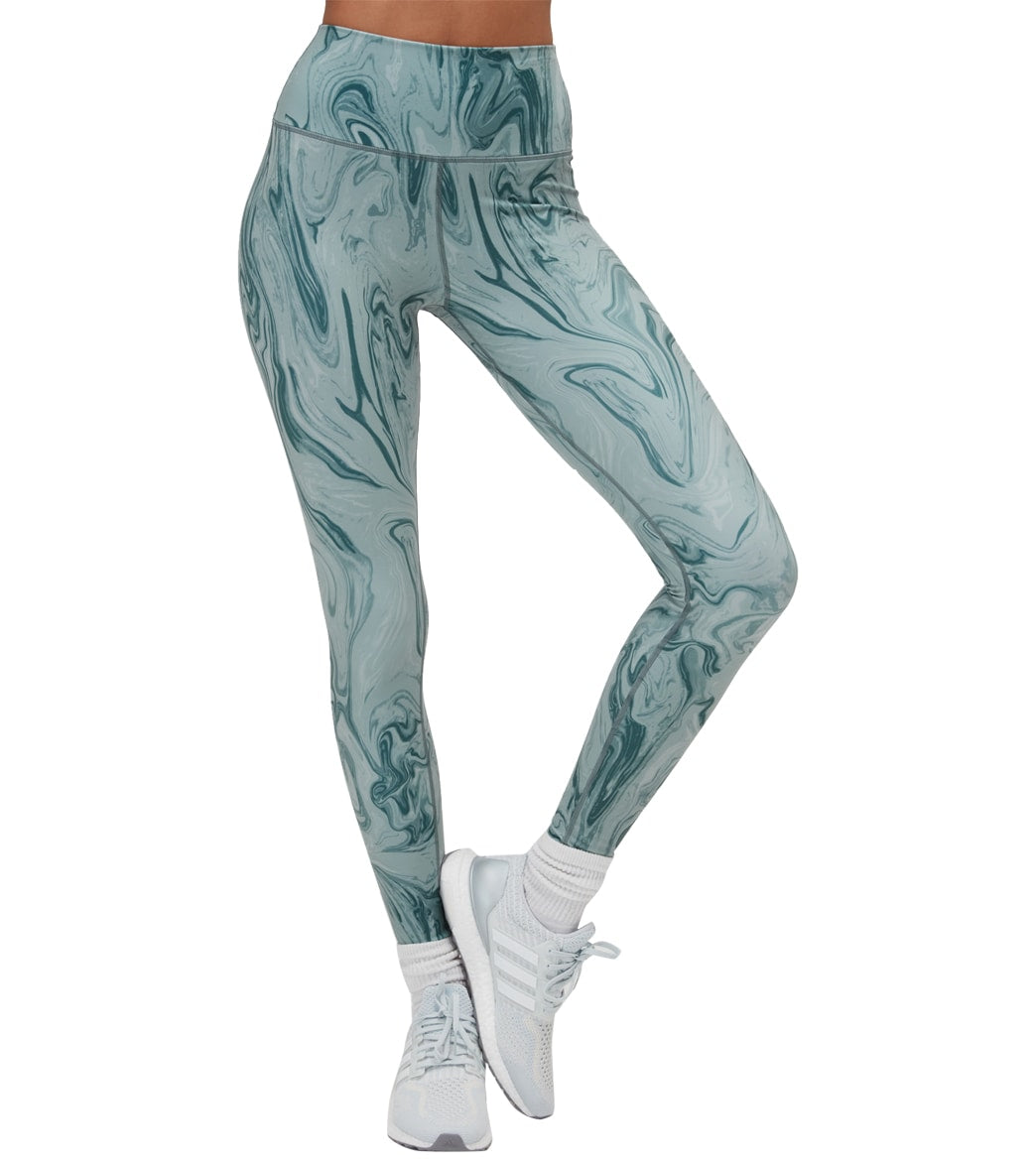 Spiritual Gangster Intent Eco Jersey Legging - Winter Thyme Marble