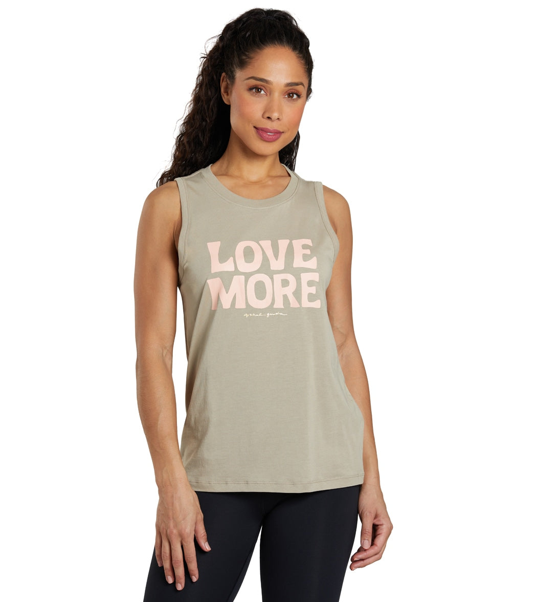 Spiritual Gangster Love More Essential Tank Top - Desert Cotton