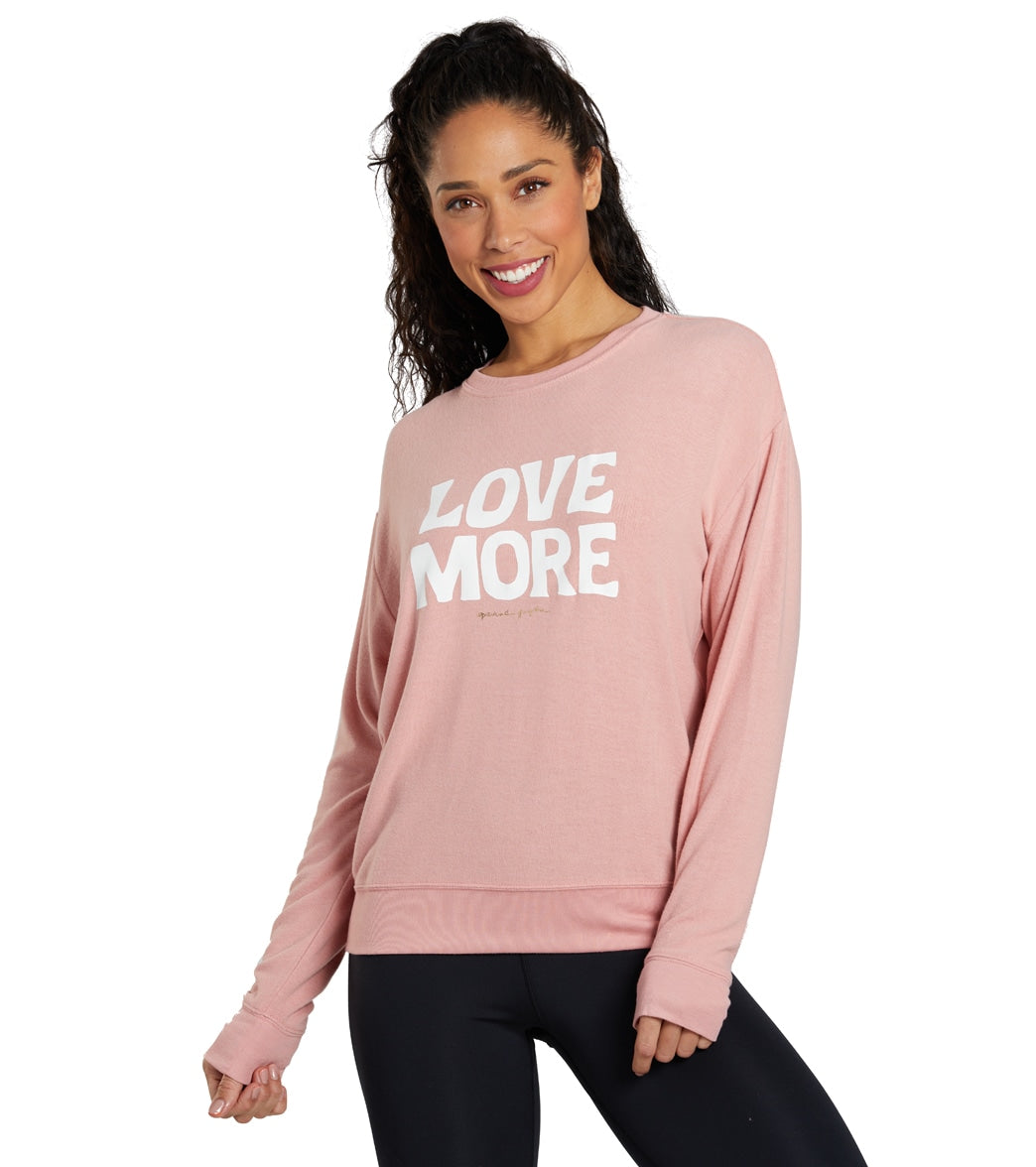 Spiritual Gangster Love More Savasana Sweater - Rose