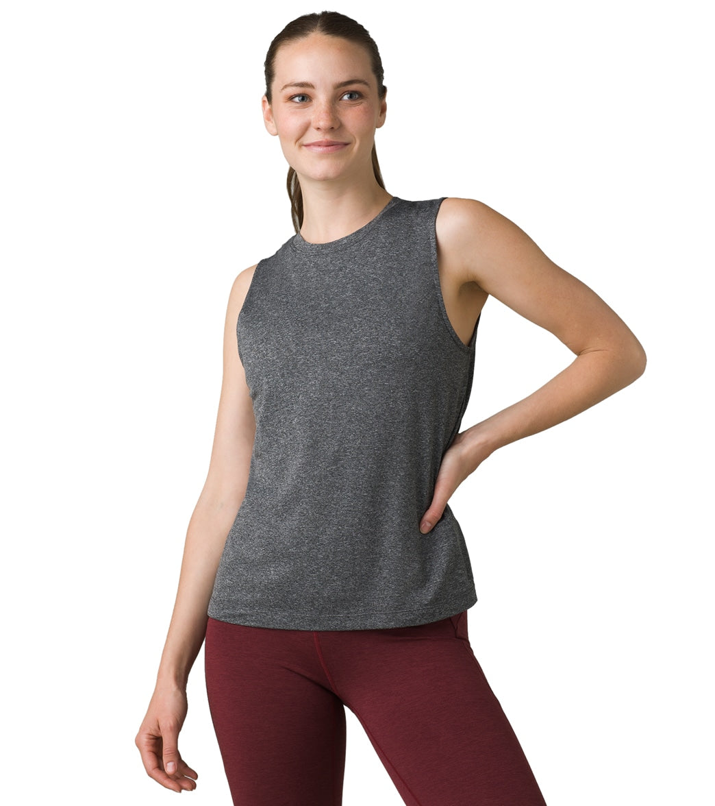 prAna Alpenglow Tank Top - Charcoal Heather - Cotton Moisture Wicking