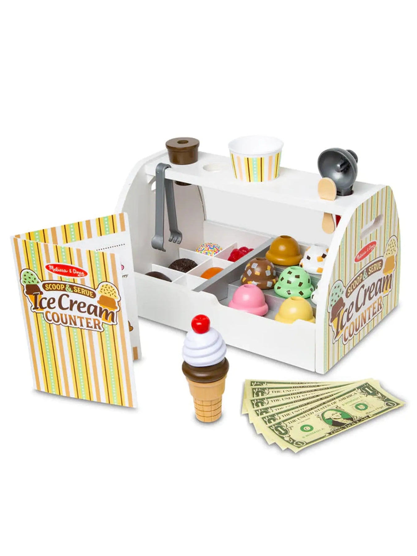 Wooden Magnetic Ice Cream Puzzle & Play Set - 16 Pieces