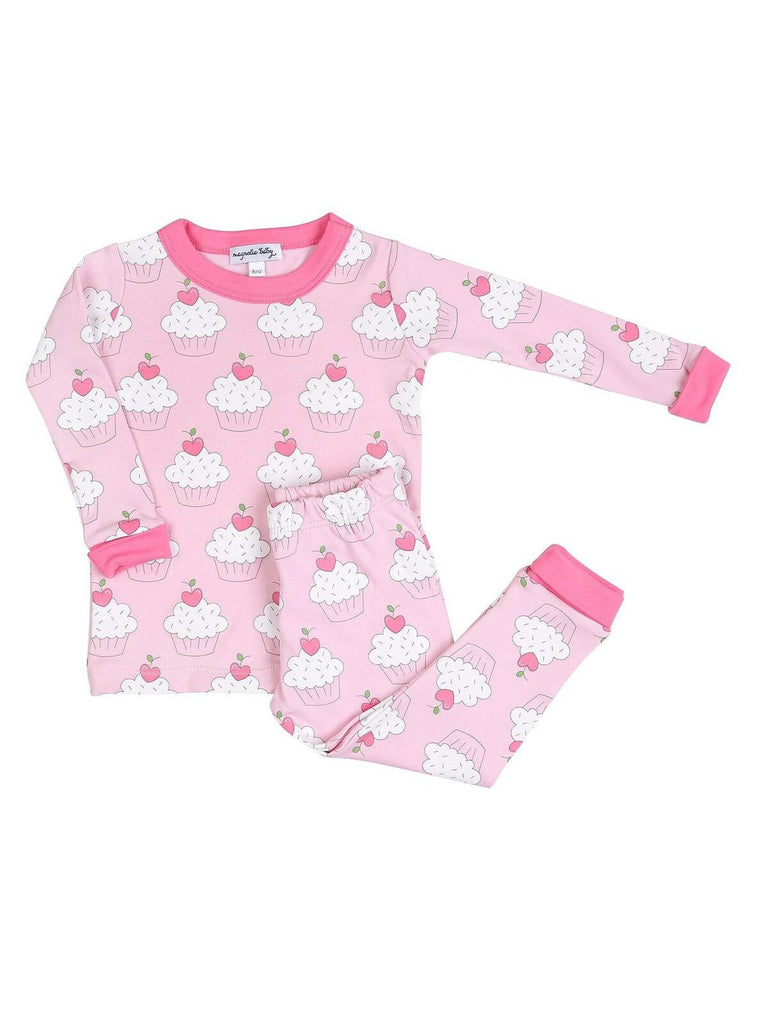 Nella Pima Pink Toile Baby Pajamas