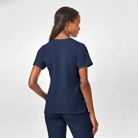 6155 W123 Women's Scrub Top Back View