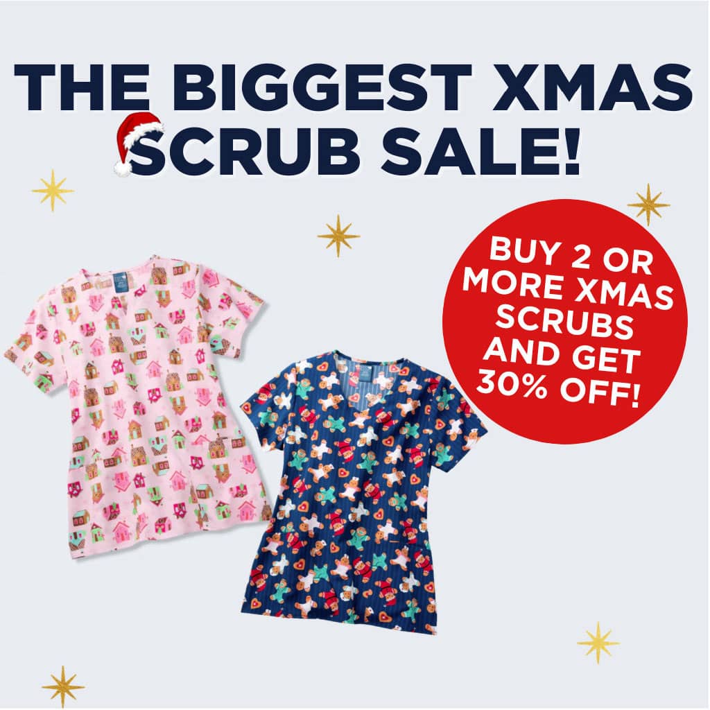 Shop Christmas Scrub Tops Australian Supplier