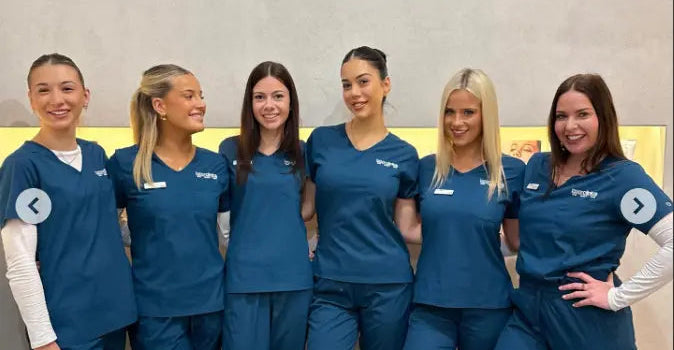 Healthcare team wearing Infectious scrubs – Laser Group partnership