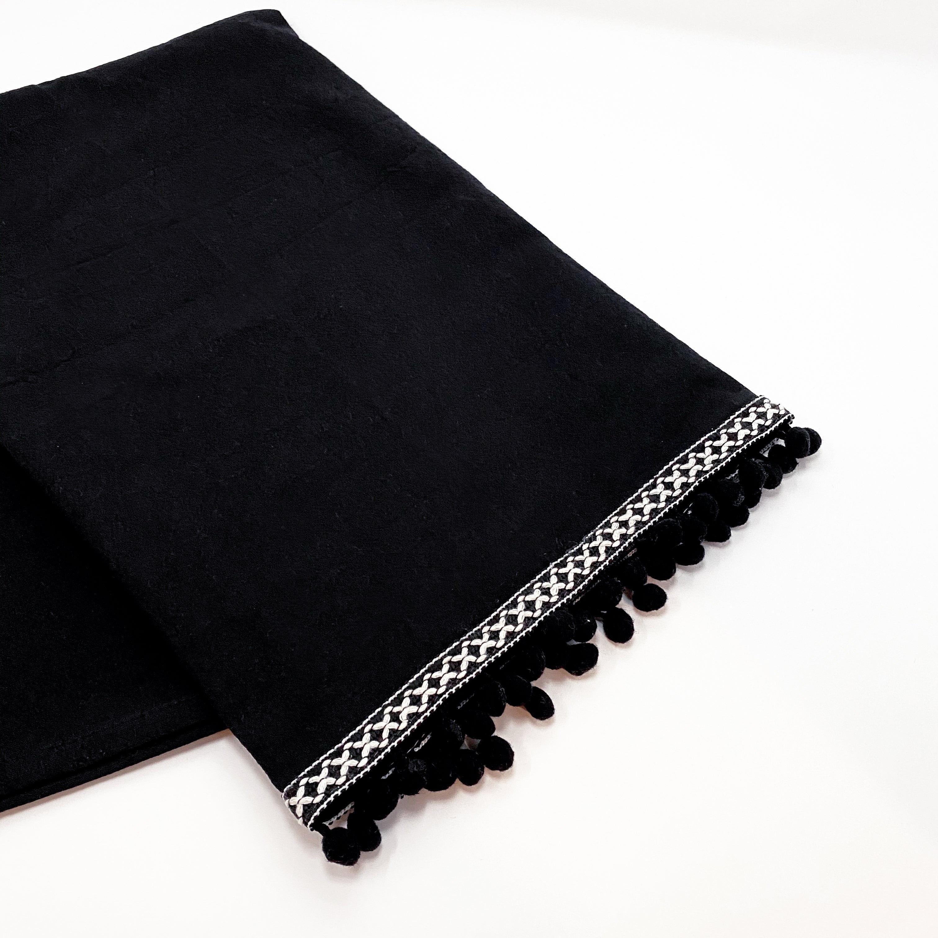 Sol Tea Towel in Black - Handwoven Kitchen Towels