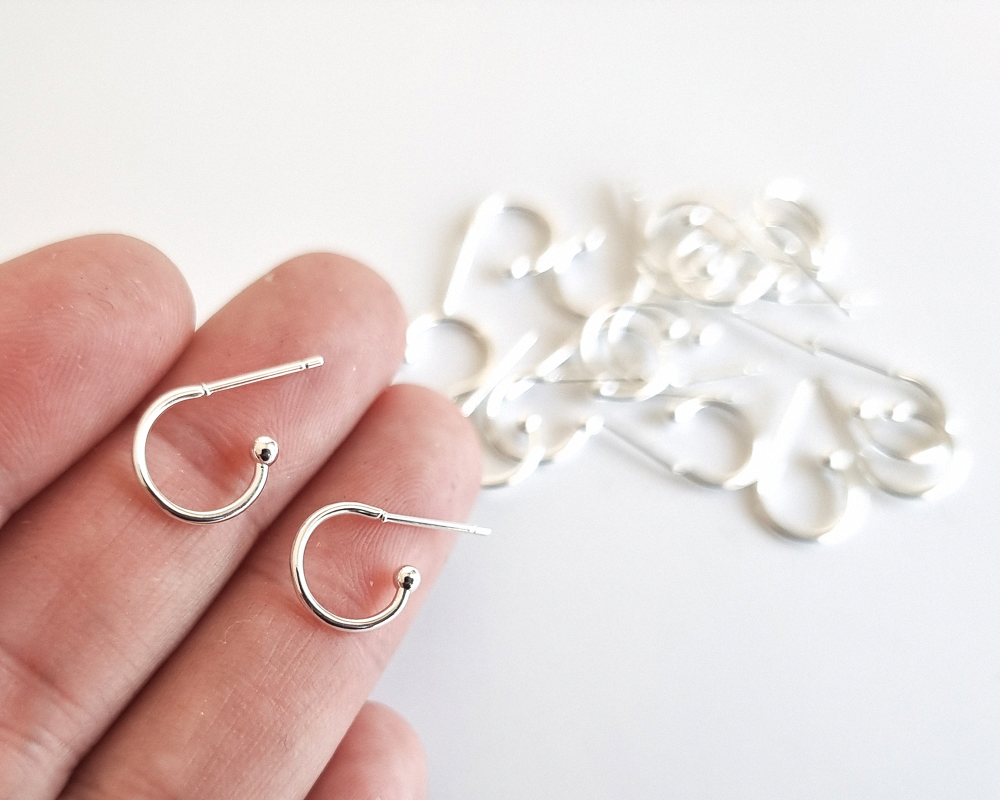 Earring Hooks - Diamond - Silver [10 pairs] – Blackbird and Violet