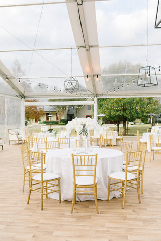 reception table with orchids