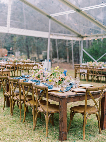 backyard wedding table scape