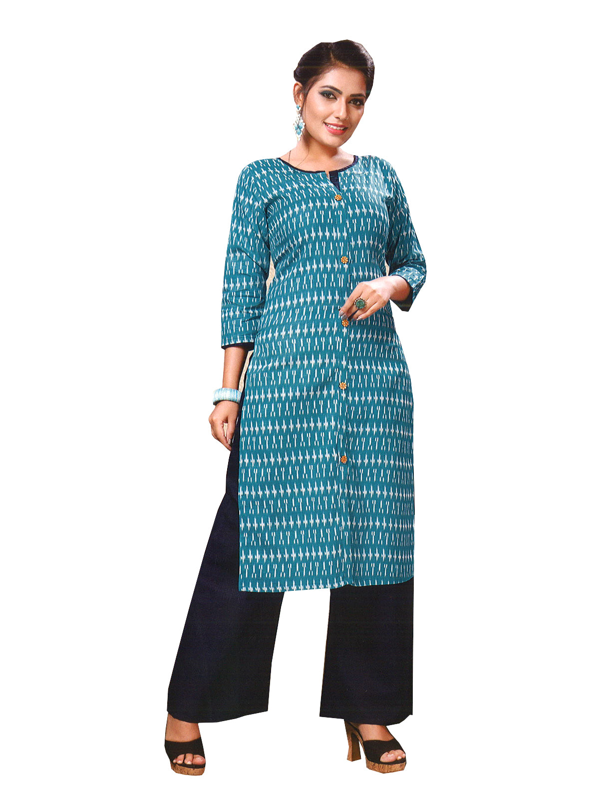 Banarasi Silk Woven Palazzo Pant Suit In Blue Colour - SM5641641