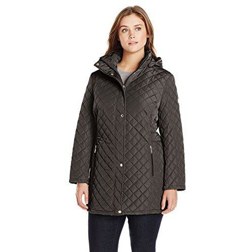 Calvin Klein Women's Quilted Jacket with Side Tabs – The Curvy Shop