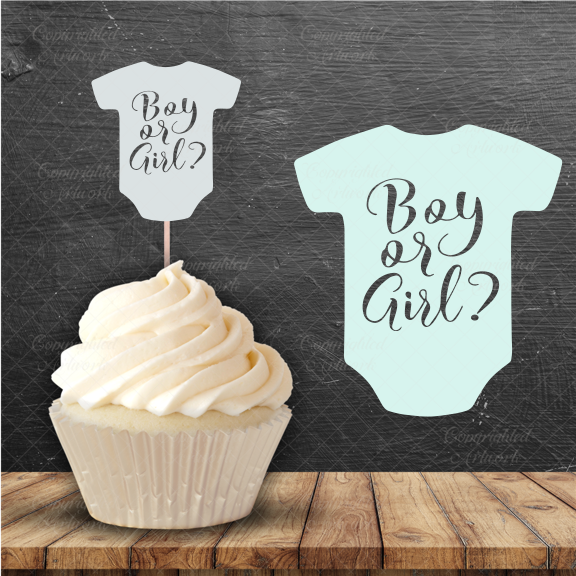 Download Gender Reveal Onesie Cake Topper Svg Designs Nook