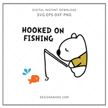 Download Hooked on Fishing - SVG - DESIGNS NOOK
