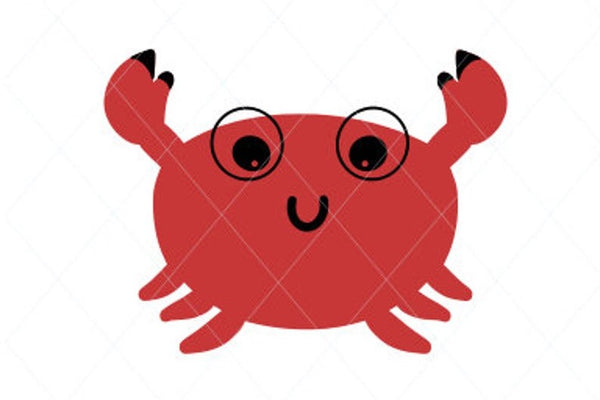 cute baby cartoon crab