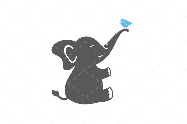 Download Baby Elephant And Bird Svg Cute Elephant Baby Shower Cut File Cute Designs Nook