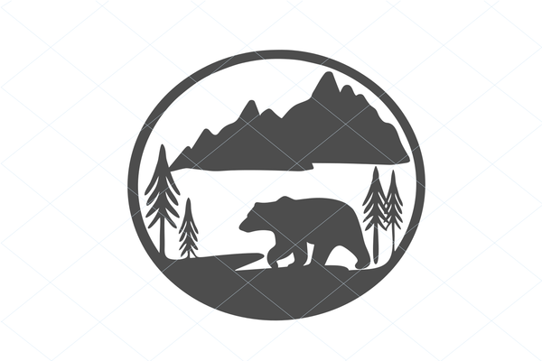 Free Free 116 Silhouette Bear Mountain Svg SVG PNG EPS DXF File