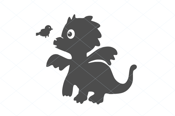 Download Baby Dragon And Bird Svg Cute Baby Dragon Svg Baby Shower Cut File Designs Nook