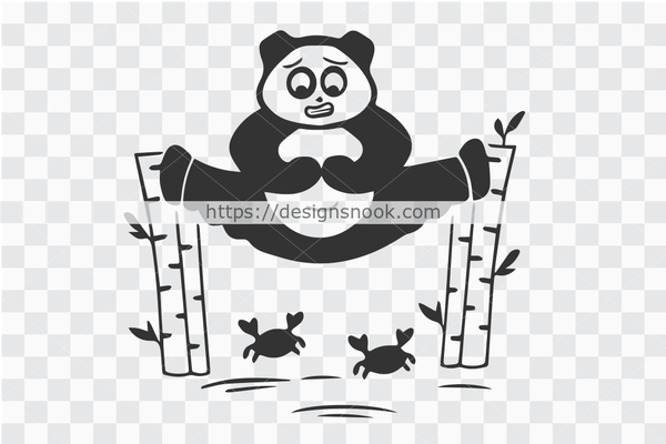 Download Exercising Panda Svg Ninja Panda Svg Panda Cut File Panda Silhouett Designs Nook