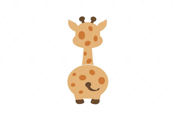Download Baby Giraffe Butt From Back Svg File Clipart Instant Download Sublimat Designs Nook