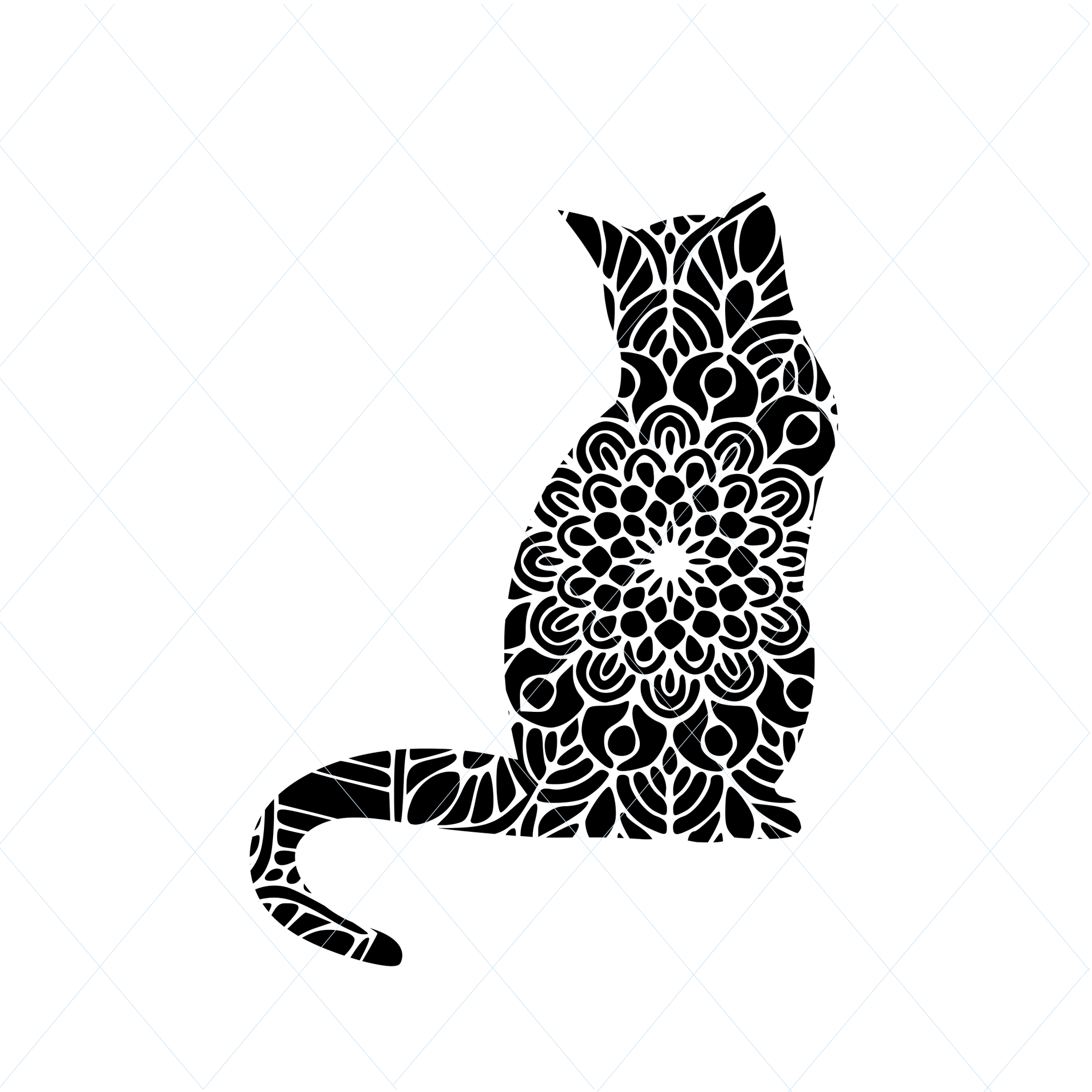 Download Mandala cat svg, cute kitten svg, kawaii svg, lovely cat ...