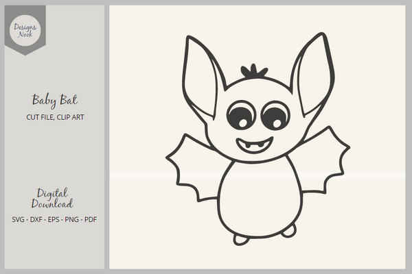 Baby Bat SVG, Cut Files, Print Files – DESIGNS NOOK