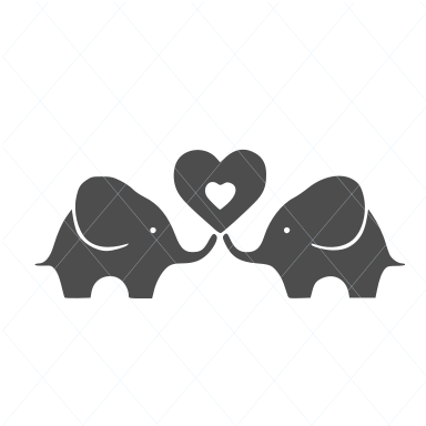 Elephant svg, elephant cut file, elephant vector, elephant silhouette