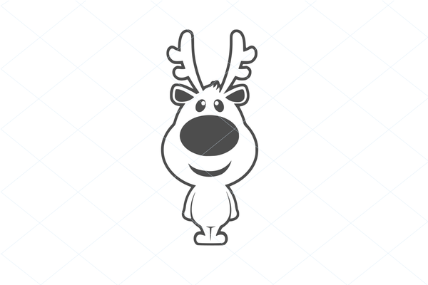 cute reindeer stencil
