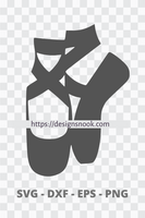 Ballet shoes SVG, Ballerina Shoes SVG, Ballerina Silhouette Cut file ...