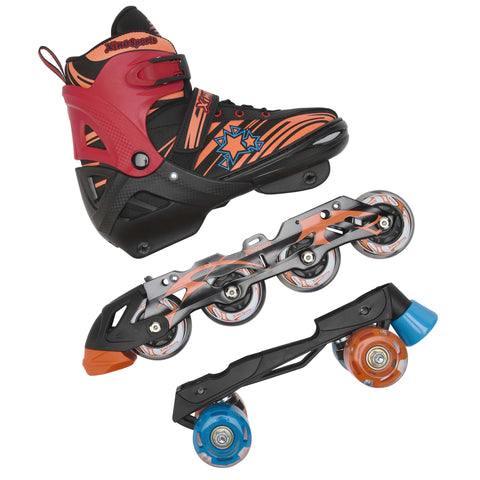 Xino Sports 2-in-1 Combo rollerblades and roller skates