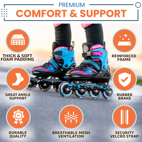 Combo quad/inline skates for youth and kids - Xino Sports