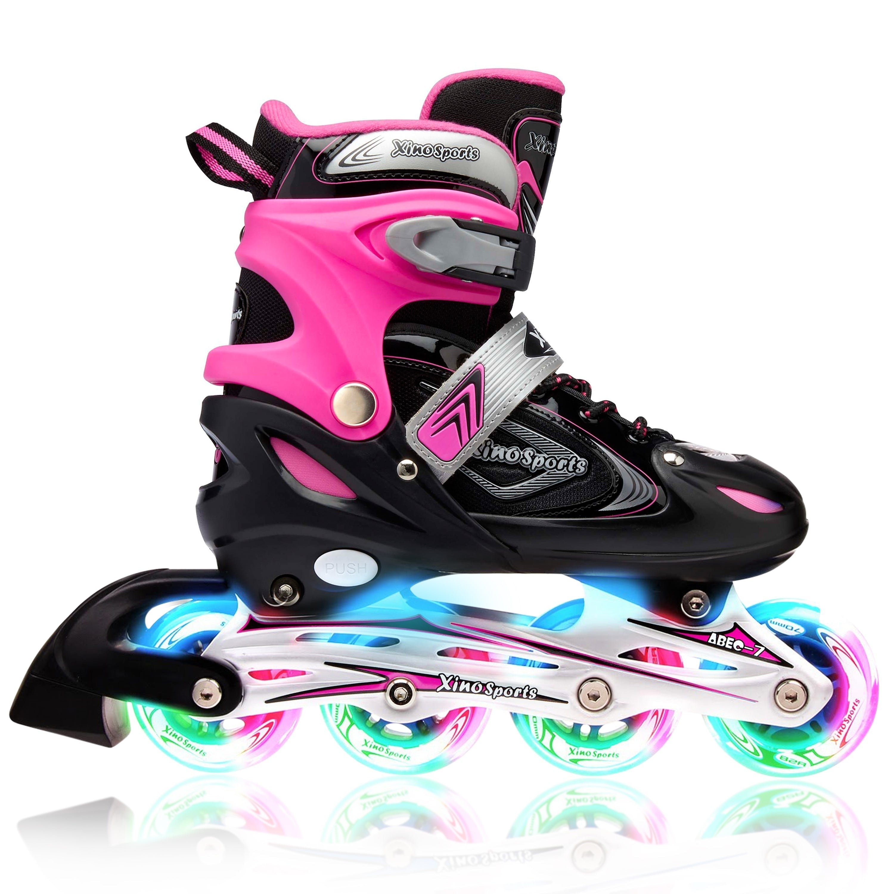 Adjustable Kids Inline Skates for Girls & Boys With Light-Up Wheels