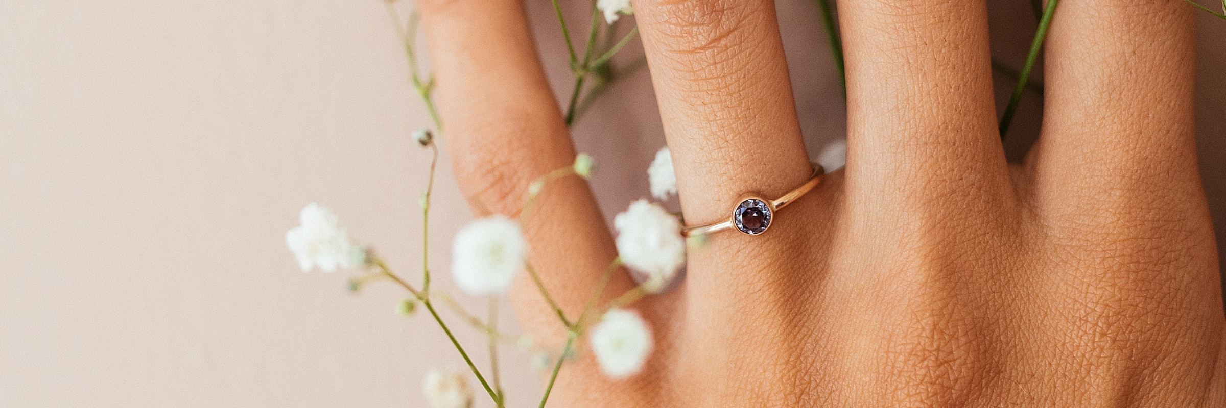 NOLIA Jewelry • Original December Birthstone Ring • Blue Zircon