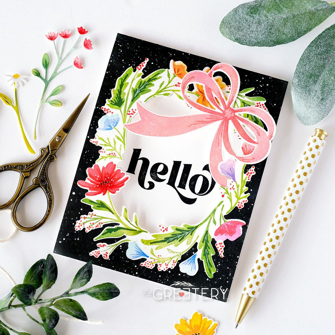 Print Shop: Floral Frame Stamp + Stencil – The Greetery