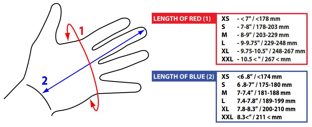 giro gloves sizing