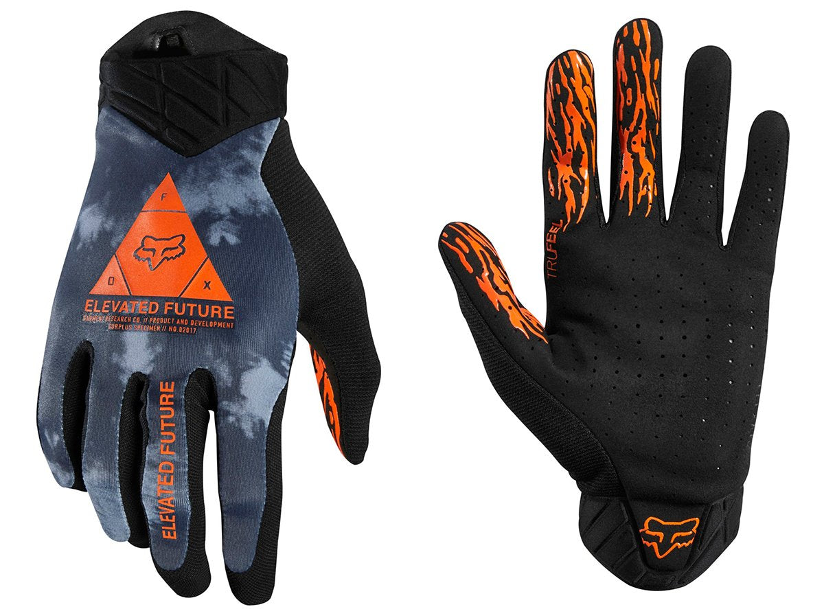 fox mtb gloves blue