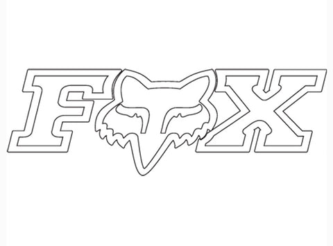Fox Sticker Corporate Schwarz - 7.5 cm