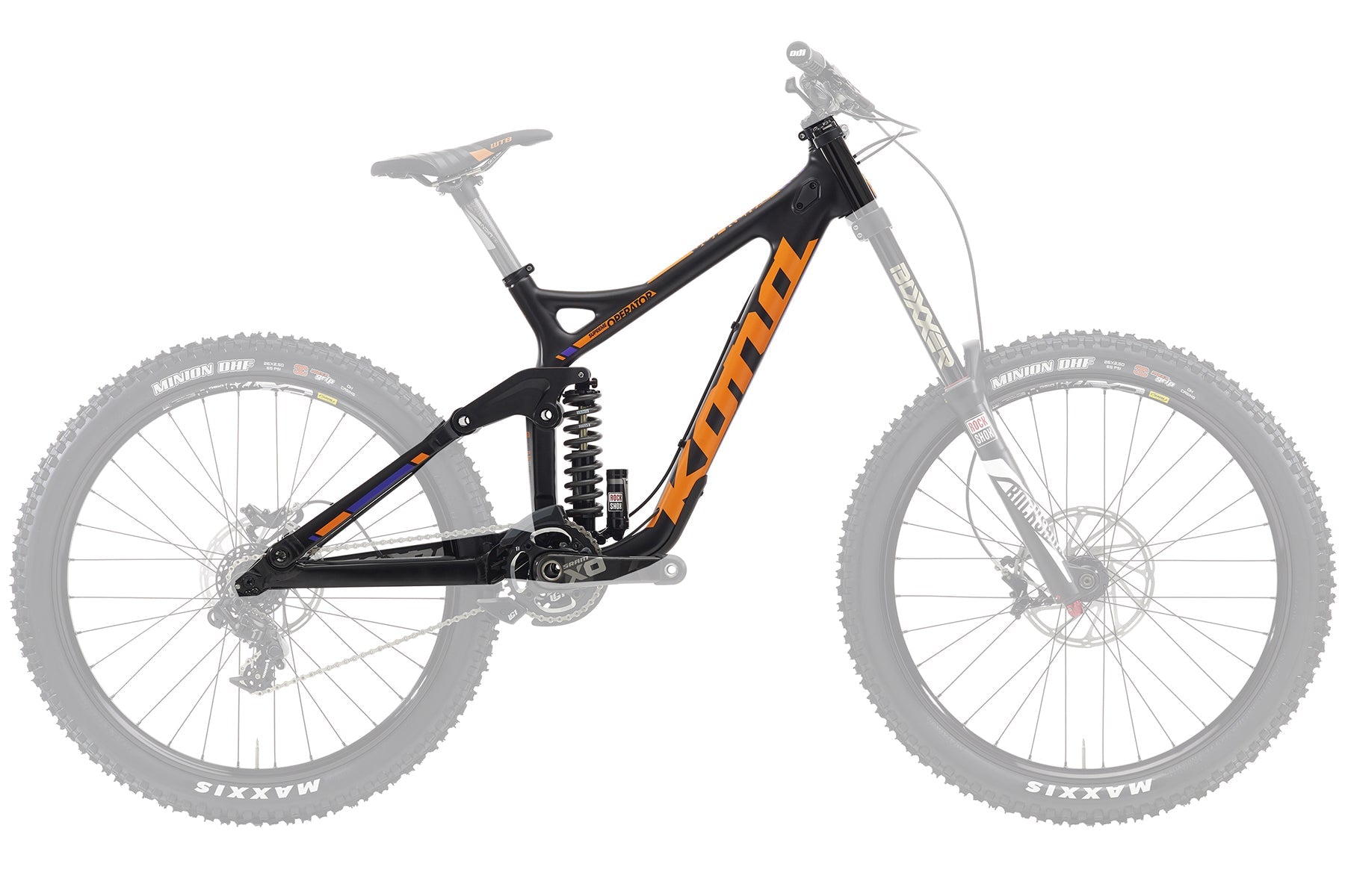 Kona Supreme Operator 26 Downhill Frame - Matt Carbon-Orange