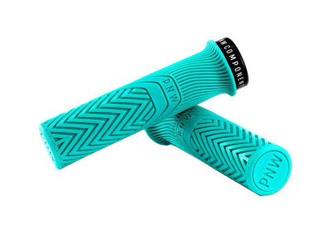 Race Face Half Nelson Lock-On Grips - Turquoise - Cambria Bike