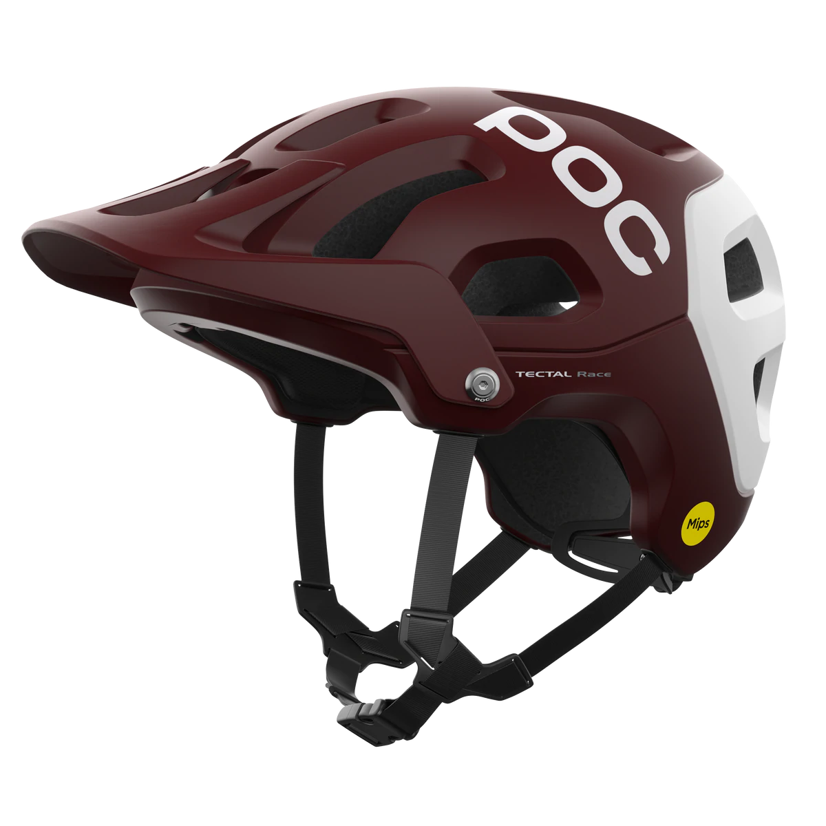 POC Tectal Race MIPS Helmet LG Garnet Red/White