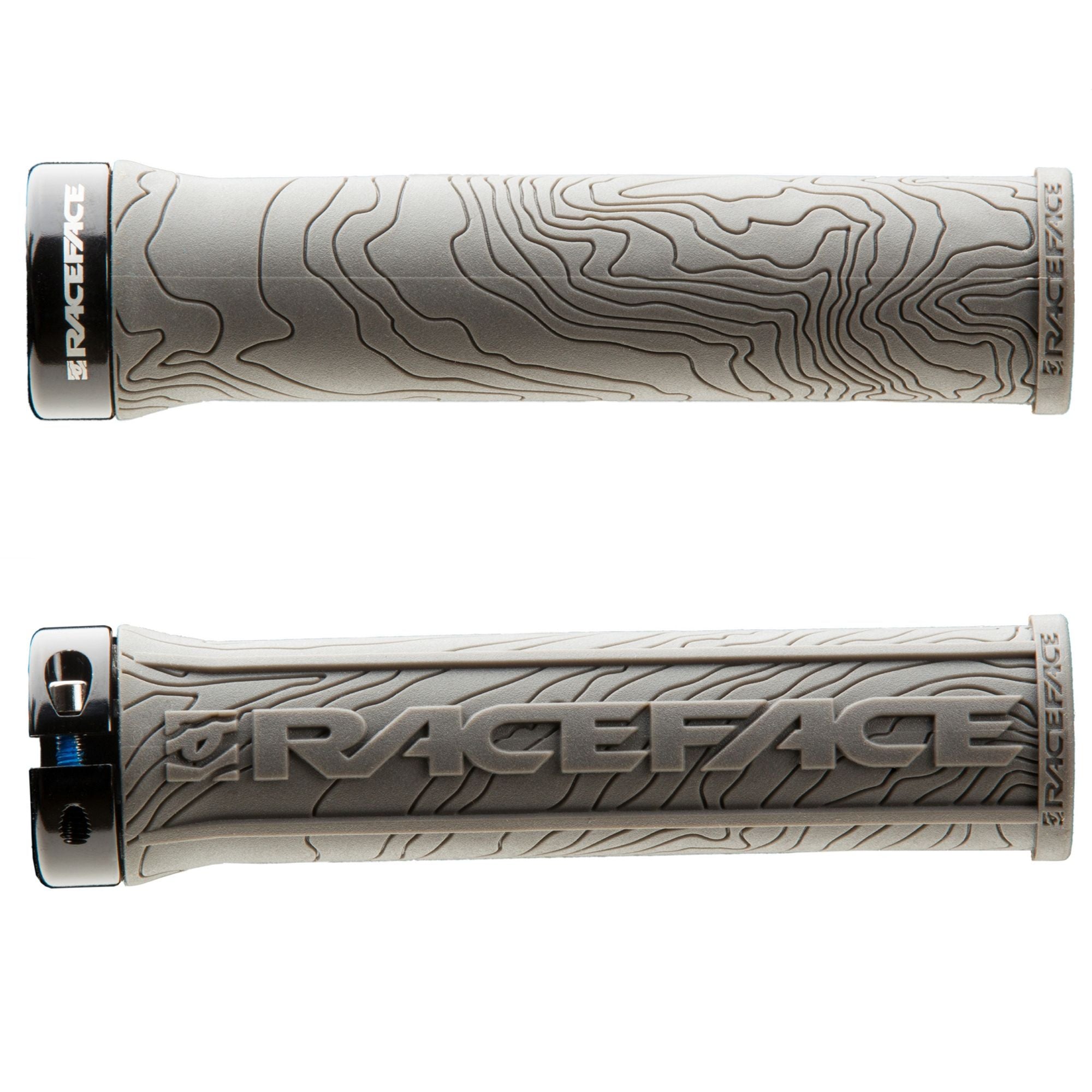 Race Face Half Nelson Lock-On Grips - Grey - Cambria Bike