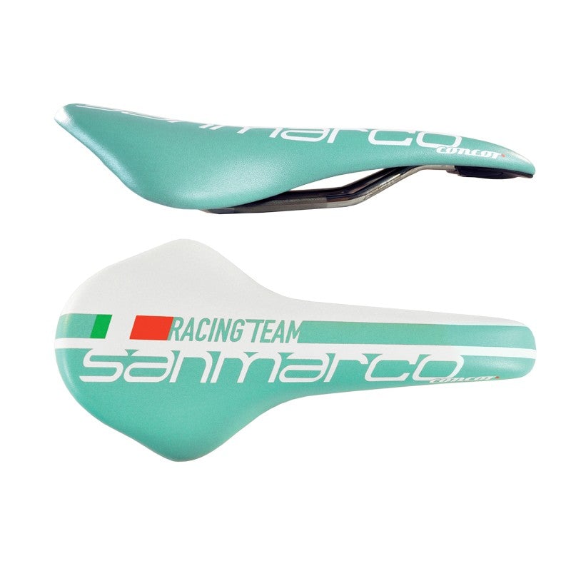 Selle San Marco Concor Saddle - Bianchi Team Edition - Celeste