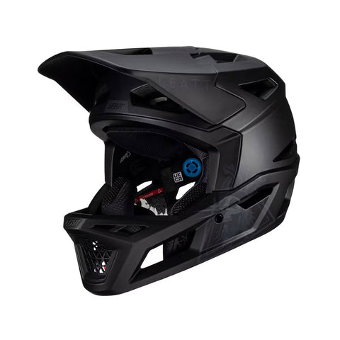 Full-Face Helmet MTB 4.0 Enduro Removable Chinguard Orange/Blue Size  M(55-59cm