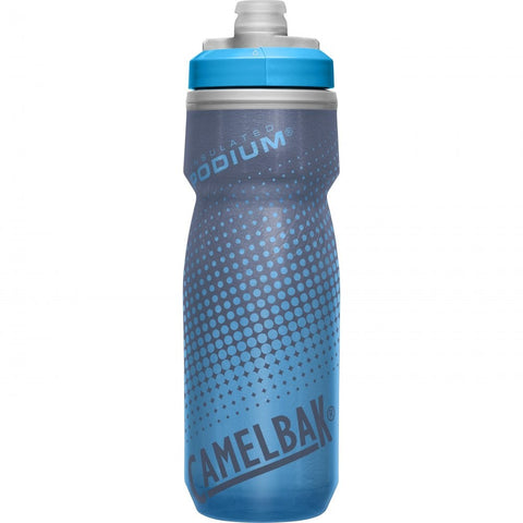 Polar Bottle Insulated Water Bottle 24oz Blue Silver Clear Wave Made In USA