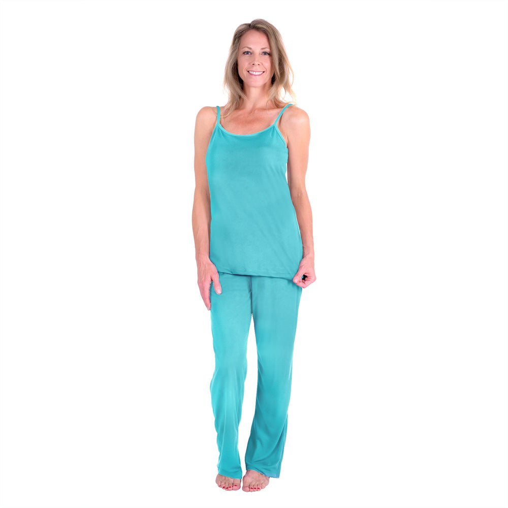 Women's Moisture Wicking Pleated Tank Capri Set