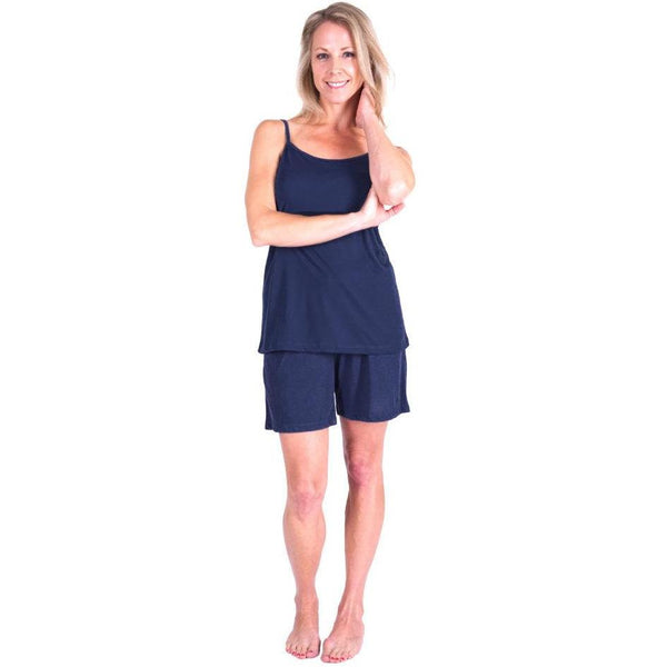 Women's Summer Pajamas | Pajamas with Built in Bra | Moisture Wicking Camisole - Cool-jams